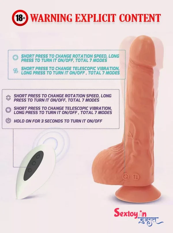 8 Inch Realistic Dildo Sex Toy For Women With 7 Speed Vibration & amp Heating-2